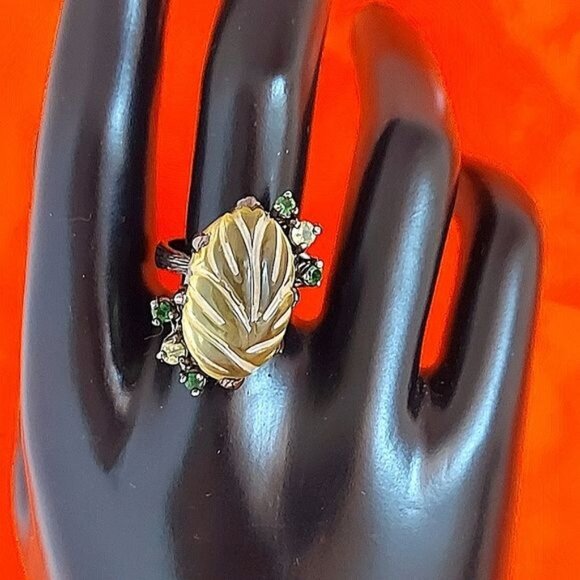 Natural Not Enhanced Lemon Quartz Ring 925 Sterling Silver Size 8.5 - Picture 2 of 10